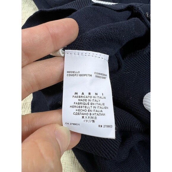 Marni Floral Cardigan Summer Edition 2014 1/2 Sleeve | Navy White | EU 40 US M - Picture 7 of 13